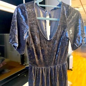 Green velvet romper, size small